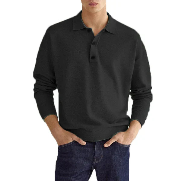Old Money Long Sleeve Polo Shirt Casual