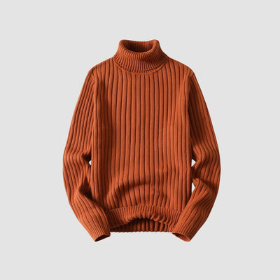 Old Money Twisted Turtleneck Knit Sweater