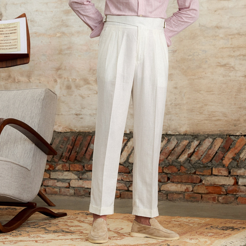 Old Money Cotton Comfortable Straight Pants