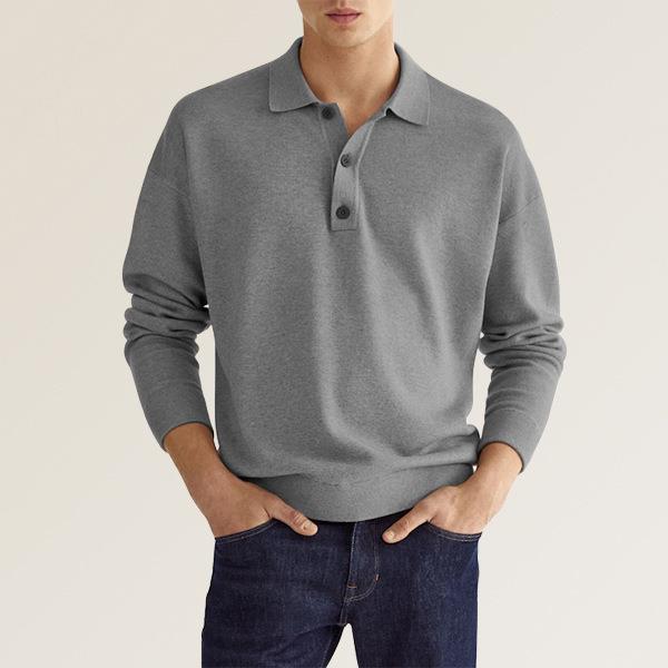 Old Money Long Sleeve Polo Shirt Casual