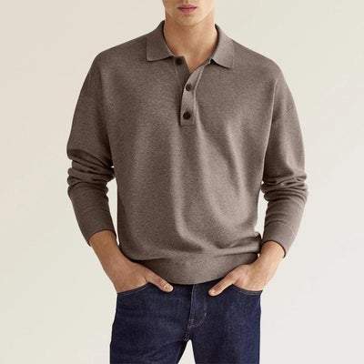 Old Money Long Sleeve Polo Shirt Casual