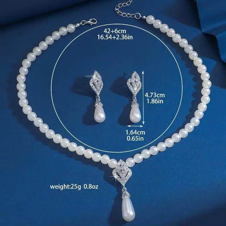 Exquisite Flower Imitation Wedding Set