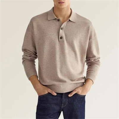 Old Money Long Sleeve Polo Shirt Casual
