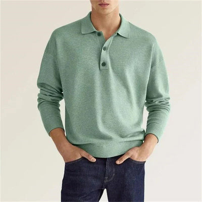 Old Money Long Sleeve Polo Shirt Casual