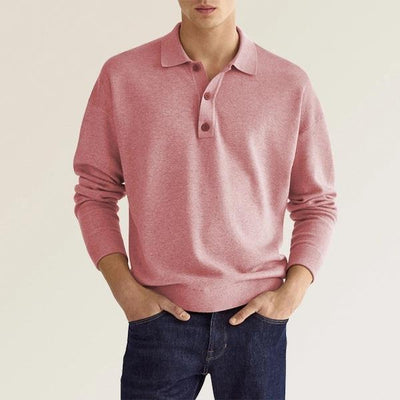 Old Money Long Sleeve Polo Shirt Casual