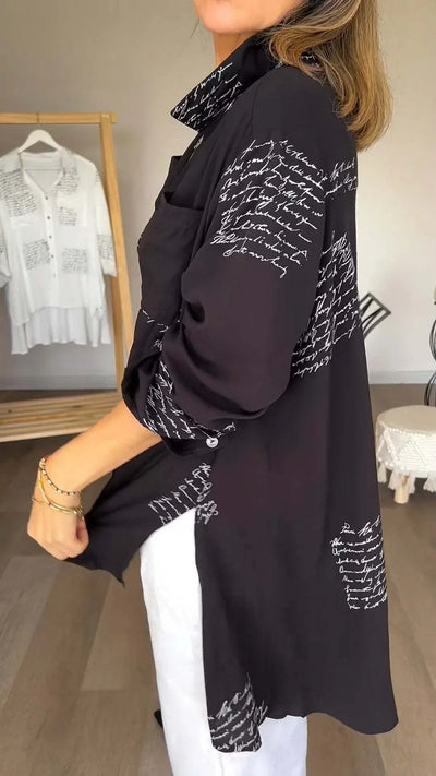 Mabel | Chic Handwriting Shirt
