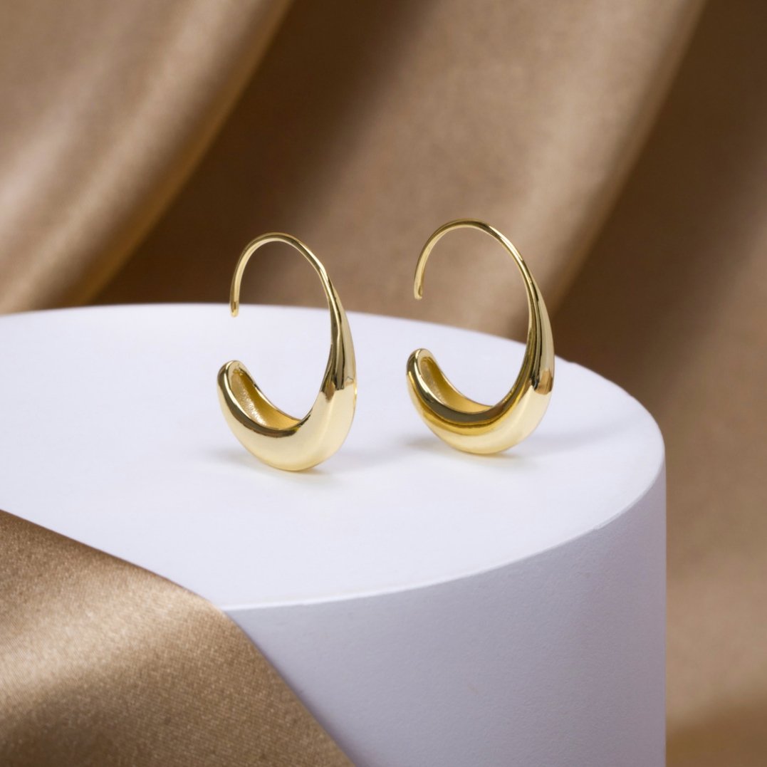 Zara | Chic Drop Hoop Earrings