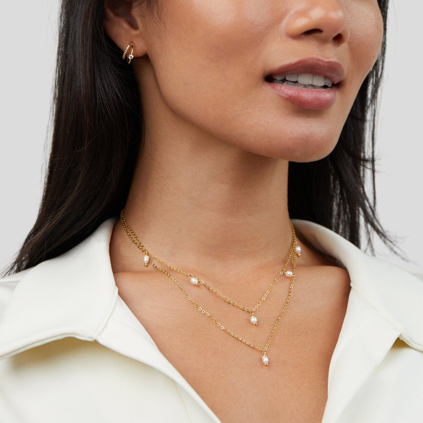 Luna | Chic Pearl Layered Necklace