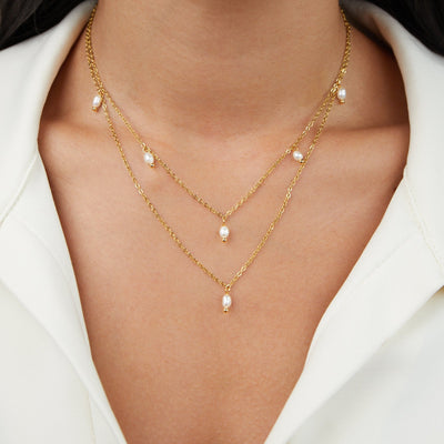 Luna | Chic Pearl Layered Necklace