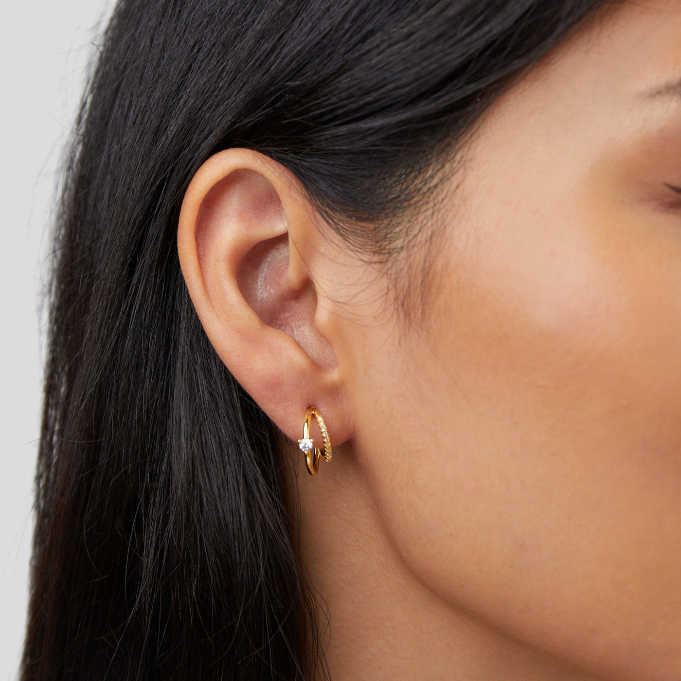 Rhea | Dazzling Crystal Gold Earrings