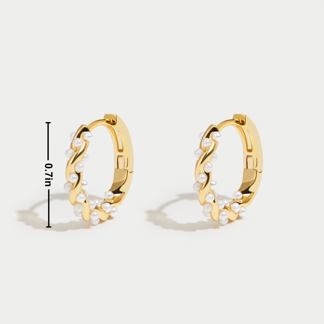 Valea | Elegant Pearl Hoop Earrings